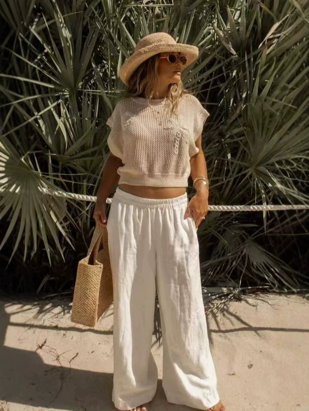 Zara Knitted Cutout Midriff Top Sleeveless Beach Cover Up - Picture 5 of 6